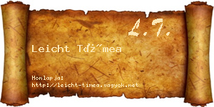 Leicht Tímea névjegykártya